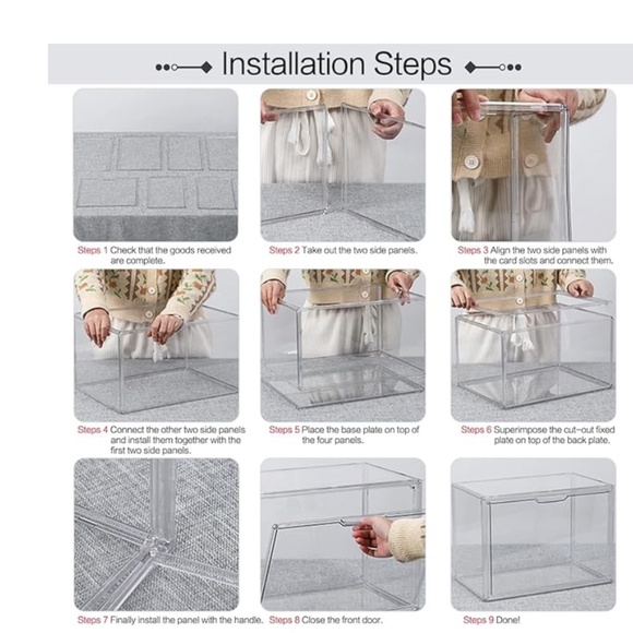 DILIBRA 4-Pack Clear Acrylic Handbag Storage Organizer - Picture 4 of 6